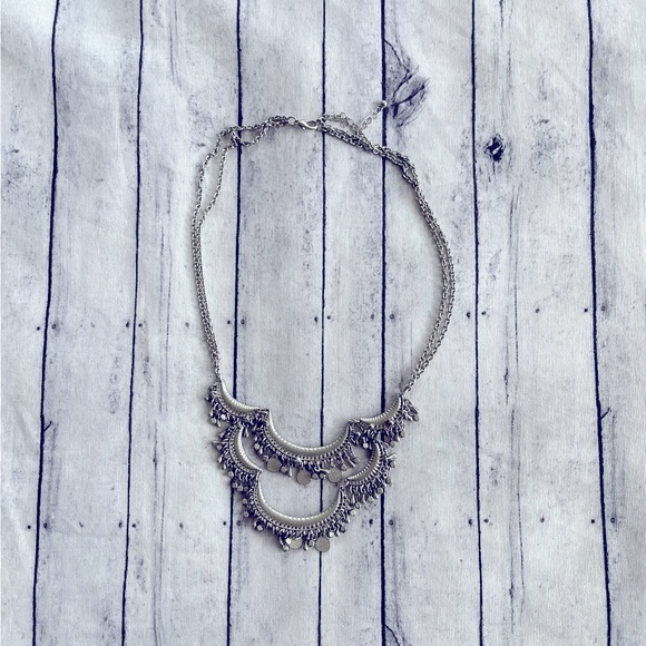 Tribal Silver Tiered Necklace - Picture 1 of 2
